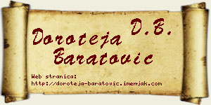 Doroteja Baratović vizit kartica